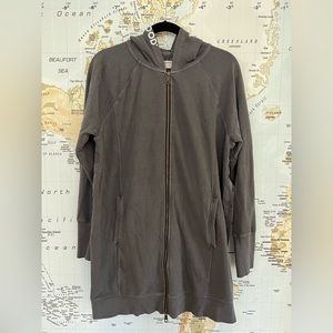 Life is good long zip up hoodie